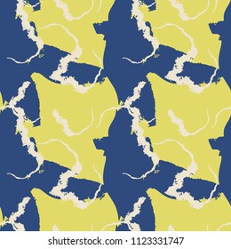 Camo background in yellow, blue and beige colors