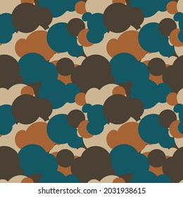 Camo Dotter Pattern Seamless Vector Illustration. Tile Repetition Texture Wallpaper Background Design.
