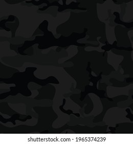 
Camo pattern black background, modern classic print. Vector illustration. EPS 10