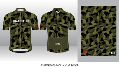 CAMO PATTERN CYCLING JERSEY SUBLIMATION PRINTING