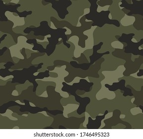 
Camo pattern seamless background Khaki design for textiles. Army design. Vector