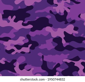 Camo purple vector background, modern texture. Fashionable stylish pattern.