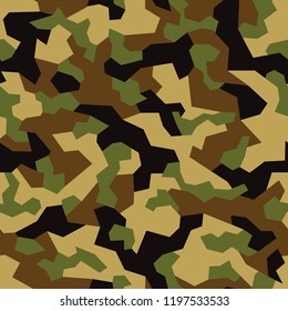 Camo seamless geometric pattern. Abstract modern camouflage military texture background. Vector illustration.