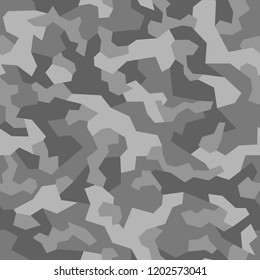 Camo seamless geometric pattern. Abstract modern camouflage military texture background. Vector illustration.