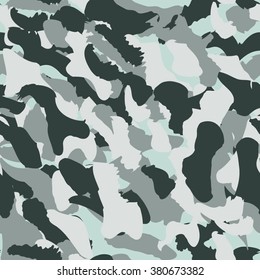 Camo seamless pattern. Camouflage seamless texture. Camo fabric. Camo fashion seamless print. Camo woodland concept. 