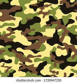 
 camo seamless pattern on textile. Stylish vector design for print. modern.