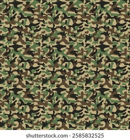 Camo seamless pattern texture military background flat design