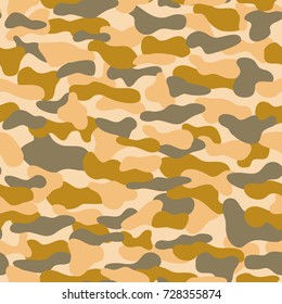 Camo vector background. Khaki seamless pattern. Military print texture. EPS10. Can be used as print on clothes, wrapping paper, design of banners.