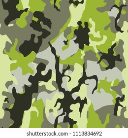 Camo vector - seamless camouflage texture. Military fashion style.