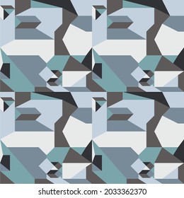 camoflage abstract shape vector seamless pattern