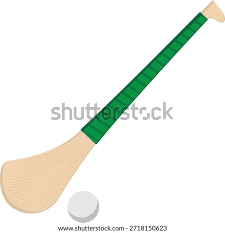 camogie stick, hurley vector drawing.