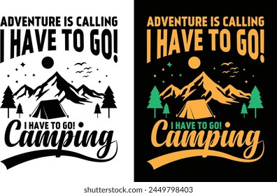 Camoing t-shirt design. Camping hair don't care.