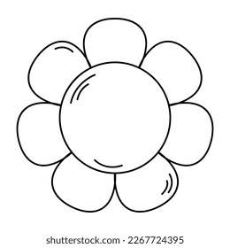 Camomile daisy chamomile line icon.