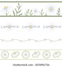 camomile daisy flower brand tape blue yellow green logo sign text