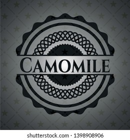 Camomile dark emblem. Vector Illustration. Detailed.