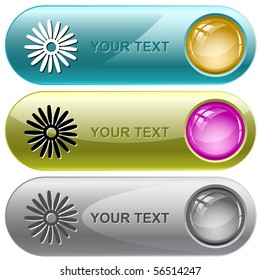 Camomile. Vector internet buttons.