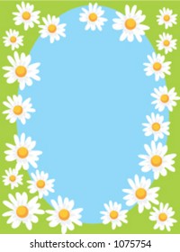 Camomiles  frame in vector format.