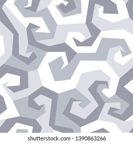 Camoudlage seamless pattern with weave groemtric endless ornament. Abstract modern military digital texture for fabric and fashion print. Vector background.