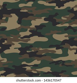 
camouflage abstraction seamless vector pattern on print