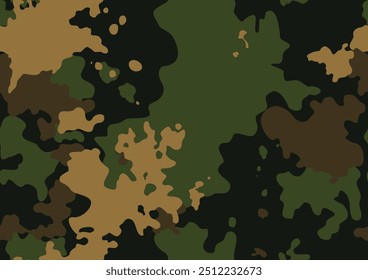 
fundo do exército de camuflagem, padrão vetorial, impressão sem emenda marrom verde