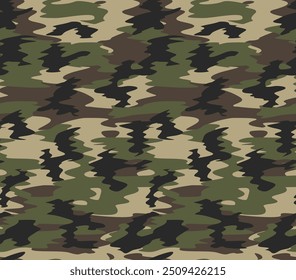 
camouflage army background, vector seamless print on textiles, military texture
