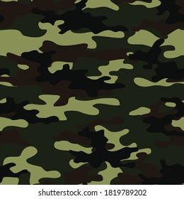 El camuflaje ejército patrón verde fondo vectorial elegante fondo clásico.