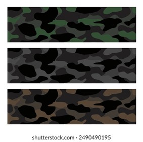 ejército de camuflaje o patrón de textura de caza Anuncio de fondo Ilustración vectorial 