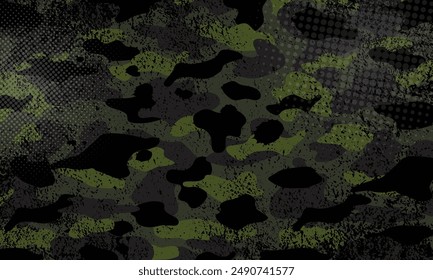 camouflage army or hunting texture pattern abstract background vector illustration 