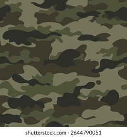 Camouflage Armee moderne Khaki-Muster, Wald Jagd nahtlosen Hintergrund