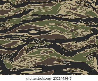 Camouflage army pattern trendy vector seamless background, classic urban design.