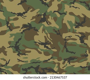 
Camouflage army seamless pattern. Classic background. Texture. Printing on fabric on paper. Vector