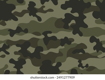 
patrón sin fisuras del ejército del camuflaje, textura caqui, impresión moderna, fondo del bosque