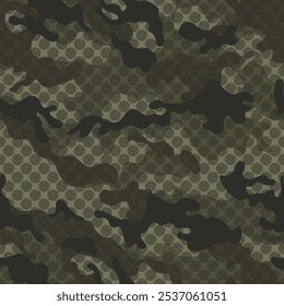 
camuflagem exército padrão sem costura, textura moderna da floresta, fundo cáqui caça