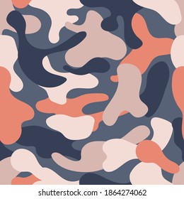 Camouflage background. Abstract camouflage. Colorful camouflage pattern background. Vector illustration. 