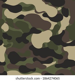 Camouflage background. Abstract camouflage. Colorful camouflage pattern background. Vector illustration. 