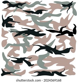 camouflage background in the form of brown and light spots. Military colors. Youth trend.
