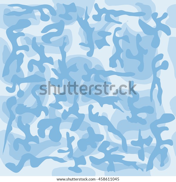 Camouflage Background Light Blue Tones Camouflage Stock Vector (Royalty Free) 458611045