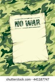 camouflage background no war vector illustration poster good for your design