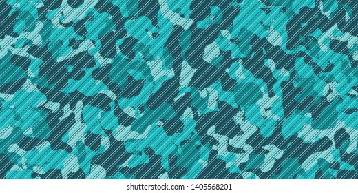 Camouflage background with oblique line. Seamless pattern vector.