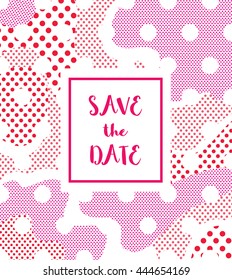 Camouflage background pattern with polka dot. Red color pattern. dotted background. Vector illustration.
