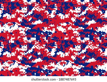 camouflage background red white blue