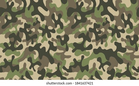 camouflage background repeating military modern texture. vector pattern army cloth textile black brown  green gray khaki print