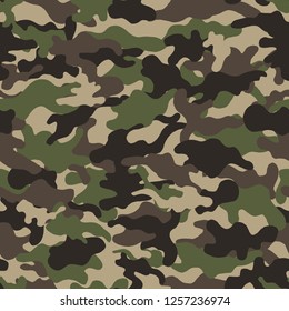 Camouflage background. Seamless pattern vector.