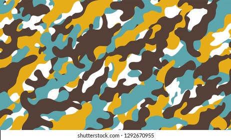 Camouflage background. Seamless pattern vector.