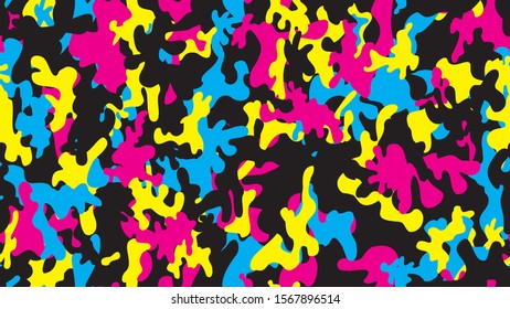 Camouflage background. Seamless pattern vector.