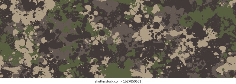Camouflage background. Seamless pattern vector.