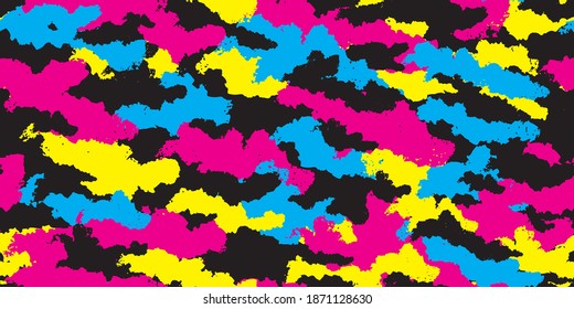 Camouflage background. Seamless pattern vector.