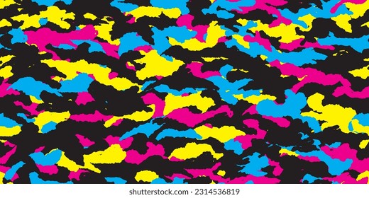 Camouflage background. Seamless pattern vector.