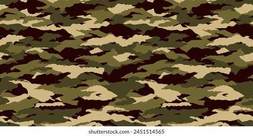 Fondo de camuflaje. Vector de patrón sin costuras.