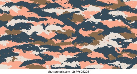 Plano de fundo camuflagem sem emenda padrão Vetor ilustração Design.